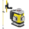 Nivel System CL4B + tyczka LP-36 - laser krzyżowy niebieski 4 × 360° 4D Bluetooth